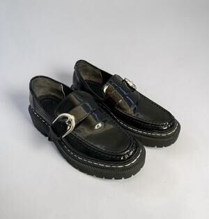 Circus Shoes Womens Size 9M Black Loafers Sam Edelman Chunky Sole Y2K Whimsygoth